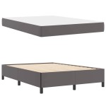 vidaXL Cadru de pat cu saltea Gri 140 x 190 cm Piele artificială