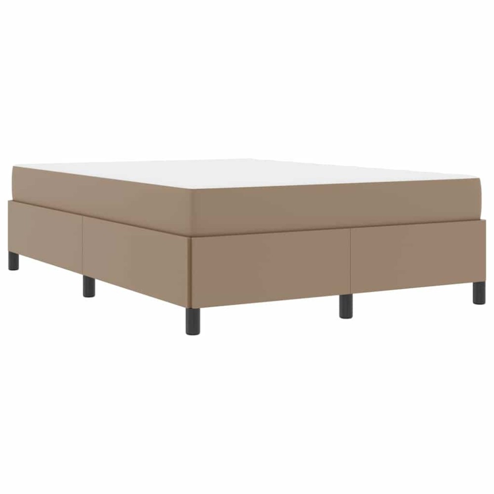 vidaXL Cadru de pat cu saltea cu saltea Cappuccino 140 x 190 cm