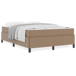 vidaXL Cadru de pat cu saltea cu saltea Cappuccino 140 x 190 cm