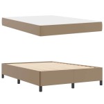 vidaXL Cadru de pat cu saltea cu saltea Cappuccino 140 x 190 cm