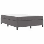 vidaXL Cadru de pat cu saltea Gri 140 x 200 cm Piele artificială