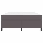 vidaXL Cadru de pat cu saltea Gri 140 x 200 cm Piele artificială