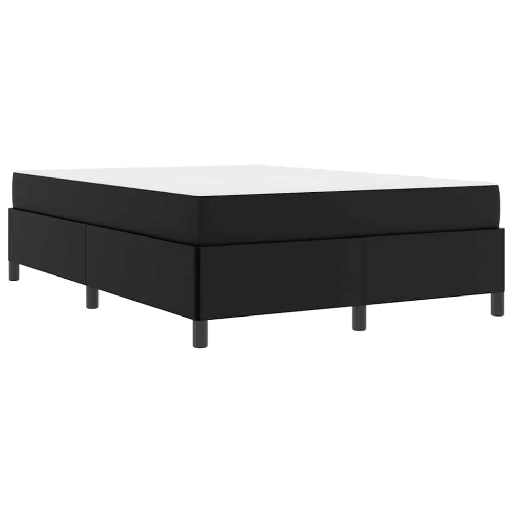vidaXL Cadru de pat cu saltea Negru 160 x 200 cm Piele artificială