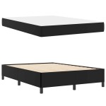 vidaXL Cadru de pat cu saltea Negru 160 x 200 cm Piele artificială