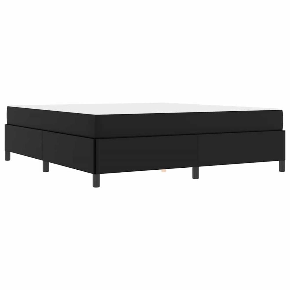 vidaXL Cadru de pat cu saltea Negru 180 x 200 cm Piele artificială