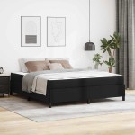 vidaXL Cadru de pat cu saltea Negru 180 x 200 cm Piele artificială