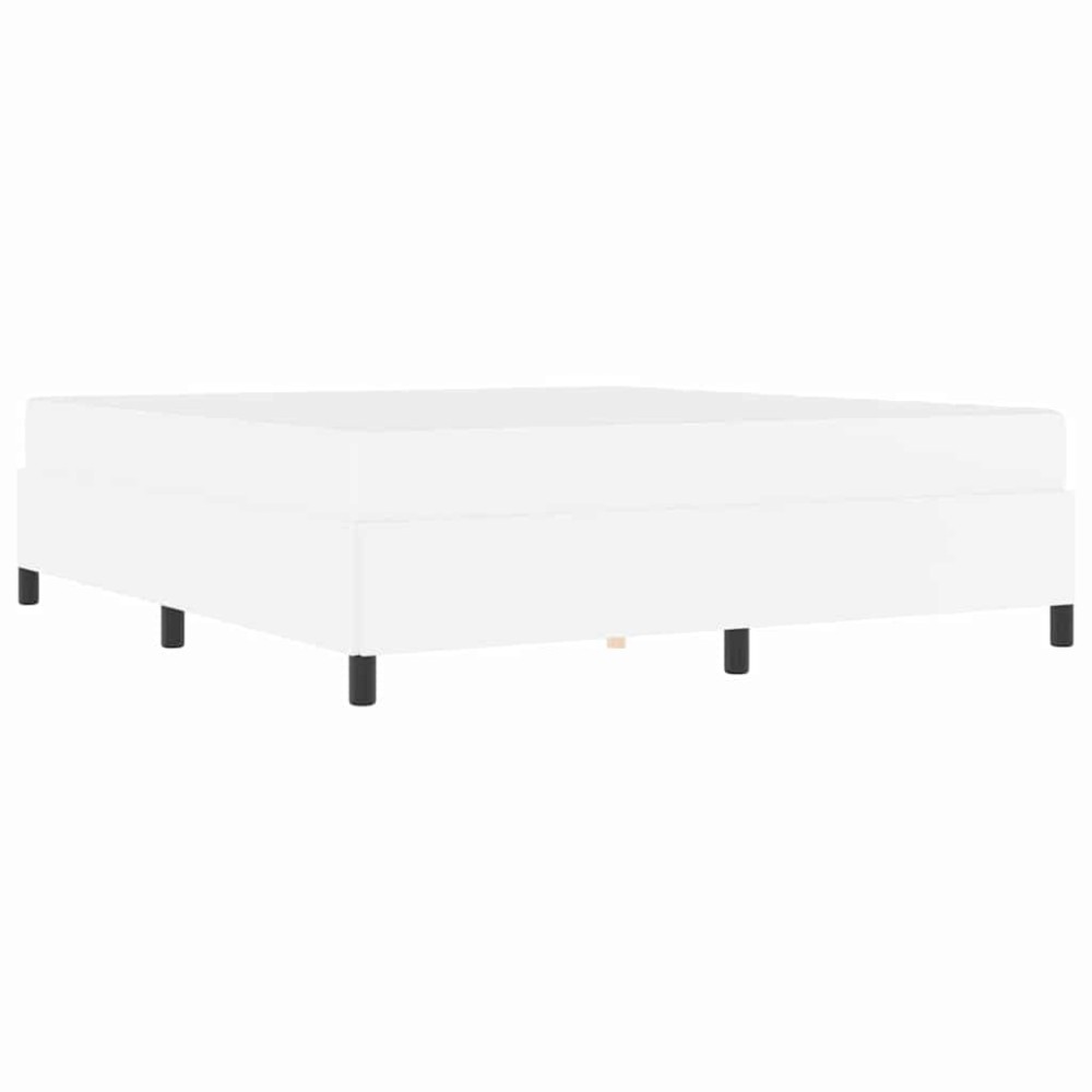 vidaXL Cadru de pat cu saltea Alb 180 x 200 cm Piele artificială
