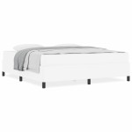 vidaXL Cadru de pat cu saltea Alb 180 x 200 cm Piele artificială