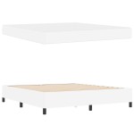 vidaXL Cadru de pat cu saltea Alb 180 x 200 cm Piele artificială