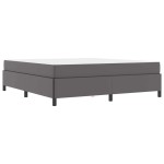 vidaXL Cadru de pat cu saltea Gri 180 x 200 cm Piele artificială