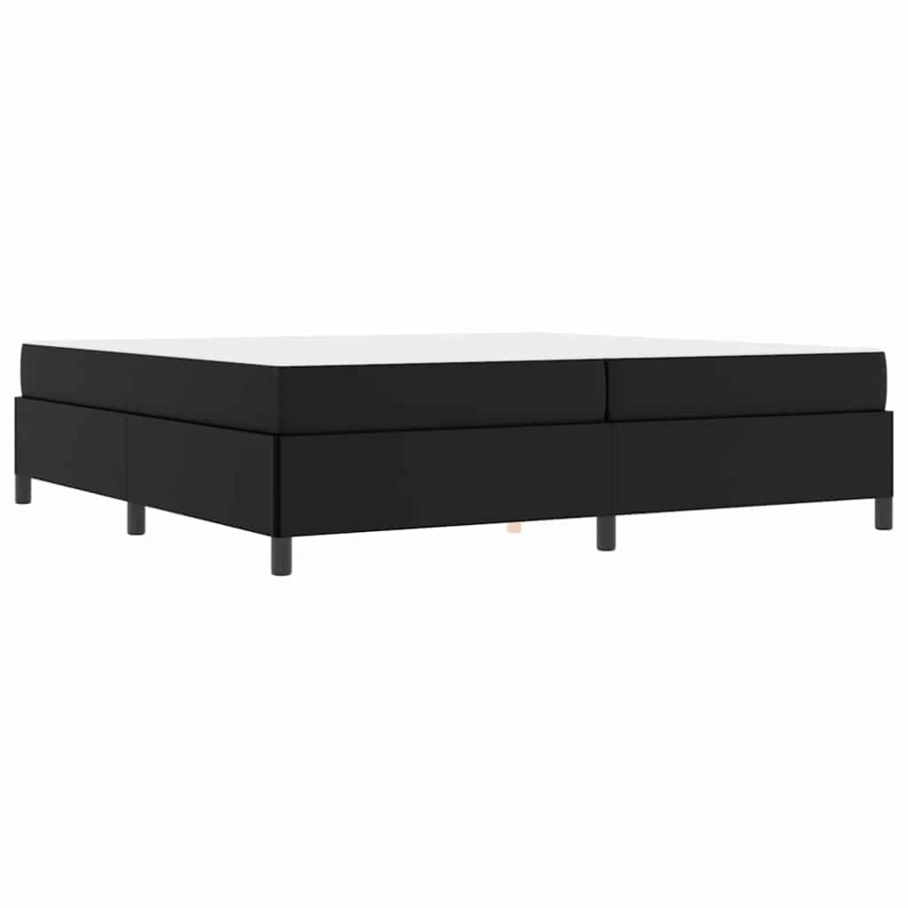 vidaXL Cadru de pat cu saltea Negru 200 x 200 cm Piele artificială