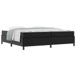 vidaXL Cadru de pat cu saltea Negru 200 x 200 cm Piele artificială