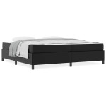 vidaXL Cadru de pat cu saltea Negru 200 x 200 cm Piele artificială