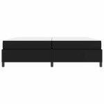 vidaXL Cadru de pat cu saltea Negru 200 x 200 cm Piele artificială