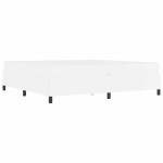 vidaXL Cadru de pat cu saltea Alb 200 x 200 cm Piele artificială