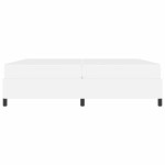 vidaXL Cadru de pat cu saltea Alb 200 x 200 cm Piele artificială