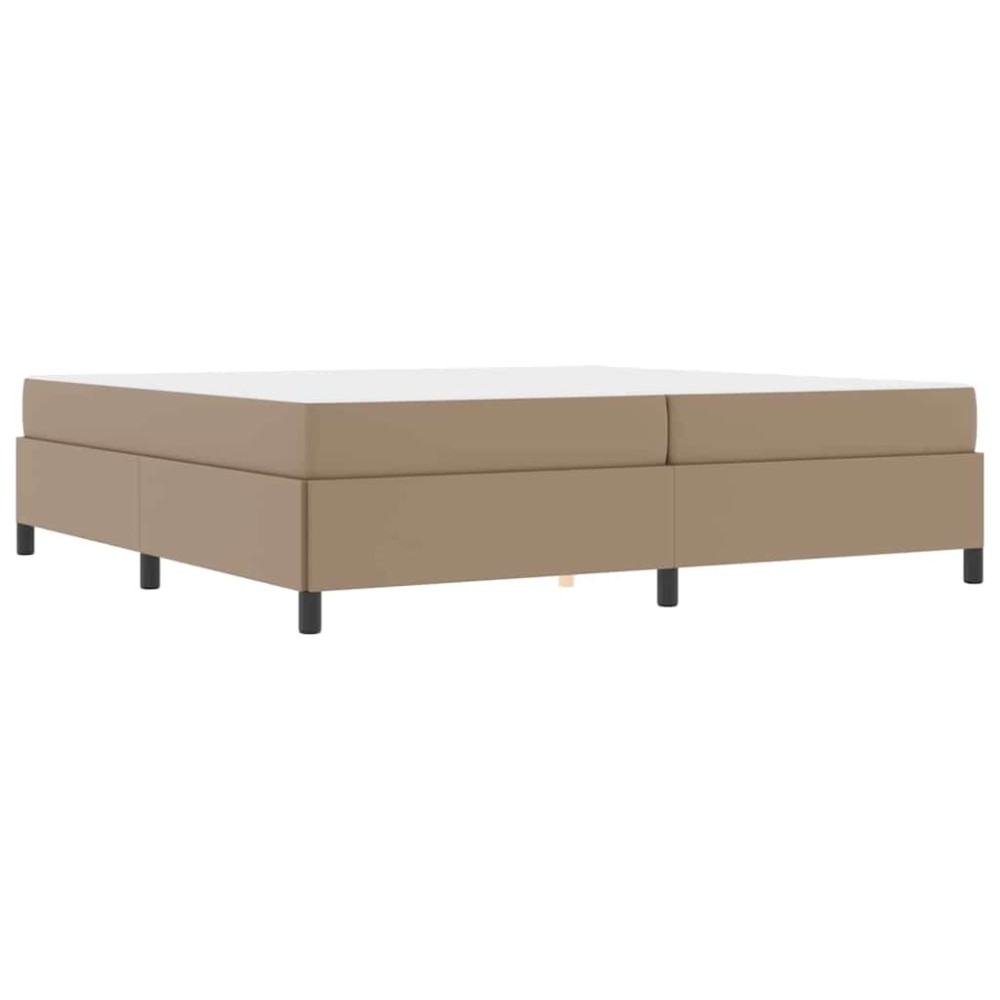 vidaXL Cadru de pat cu saltea cu saltea Cappuccino 200 x 200 cm
