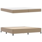 vidaXL Cadru de pat cu saltea cu saltea Cappuccino 200 x 200 cm