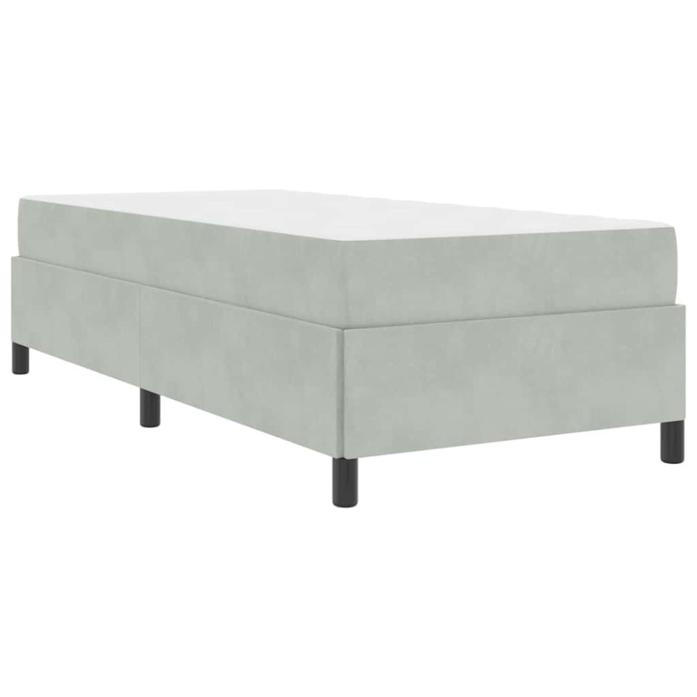vidaXL Cadru de pat Altele Alb și gri deschis 80 x 200 cm Catifea