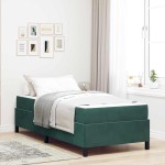 vidaXL Cadru de pat Verde închis, verde și alb 80 x 200 cm Catifea