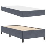 vidaXL Cadru de pat Gri închis, verde închis și alb 90 x 190 cm vidaXL Cadru de pat Gri închis, verde închis și alb 90 x 190 cm
