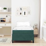 vidaXL Cadru de pat Verde închis, verde și alb 90 x 190 cm Catifea vidaXL Cadru de pat Verde închis, verde și alb 90 x 190 cm Catifea