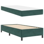 vidaXL Cadru de pat Verde închis, verde și alb 90 x 190 cm Catifea vidaXL Cadru de pat Verde închis, verde și alb 90 x 190 cm Catifea