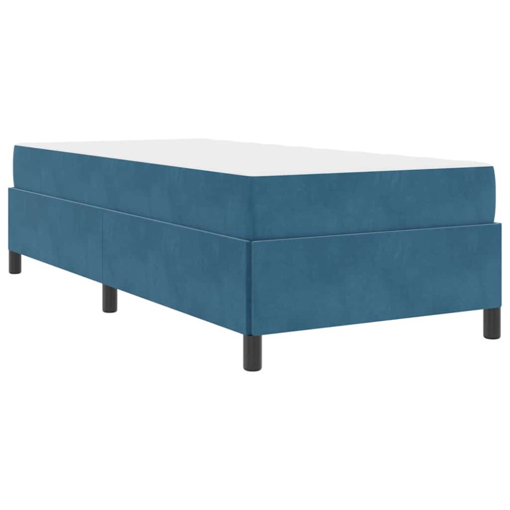 vidaXL Cadru de pat Altele Albastru închis și alb 90 x 190 cm Catifea