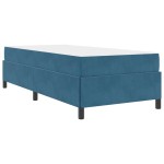 vidaXL Cadru de pat Albastru închis și alb 90 x 190 cm Catifea