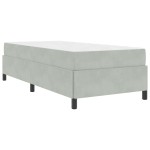 vidaXL Cadru de pat Gri deschis, gri și alb 90 x 200 cm Catifea