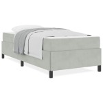 vidaXL Cadru de pat Gri deschis, gri și alb 90 x 200 cm Catifea