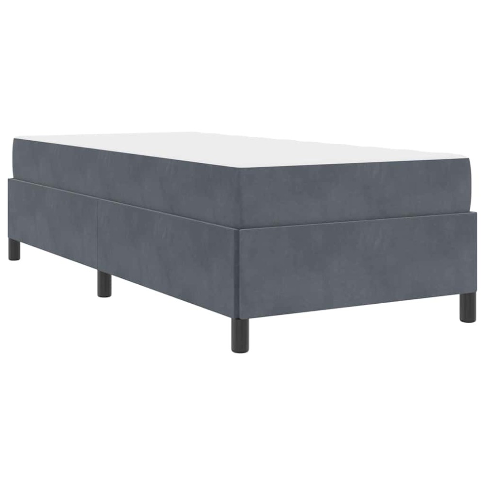 vidaXL Cadru de pat Altele Alb și gri deschis 90 x 200 cm Catifea