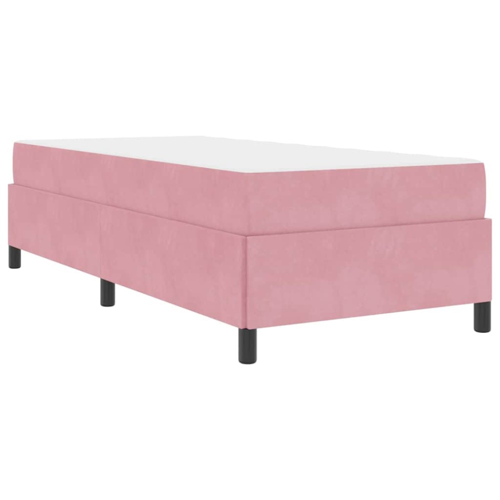 vidaXL Cadru de pat Altele Roz și alb 90 x 200 cm Catifea