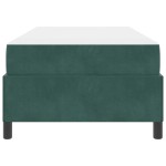 vidaXL Cadru de pat cu saltea Verde închis 100 x 200 cm țesătură