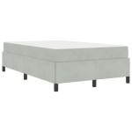 vidaXL Cadru de pat cu saltea Alb și gri deschis 120 x 190 cm Catifea