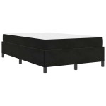 vidaXL Cadru de pat cu saltea Negru și Alb 120 x 190 cm Catifea