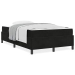 vidaXL Cadru de pat cu saltea Negru și Alb 120 x 190 cm Catifea