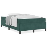 vidaXL Cadru de pat cu saltea Verde închis și alb 120 x 190 cm Catifea vidaXL Cadru de pat cu saltea Verde închis și alb 120 x 190 cm Catifea