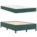vidaXL Cadru de pat cu saltea Verde închis și alb 120 x 190 cm Catifea vidaXL Cadru de pat cu saltea Verde închis și alb 120 x 190 cm Catifea