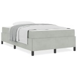 vidaXL Cadru de pat cu saltea Gri deschis 120 x 200 cm țesătură