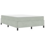 vidaXL Cadru de pat cu saltea Gri deschis și gri 140 x 190 cm Catifea