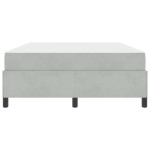 vidaXL Cadru de pat cu saltea Gri deschis și gri 140 x 190 cm Catifea