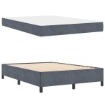 vidaXL Cadru de pat Gri închis, gri și alb 140 x 200 cm Catifea