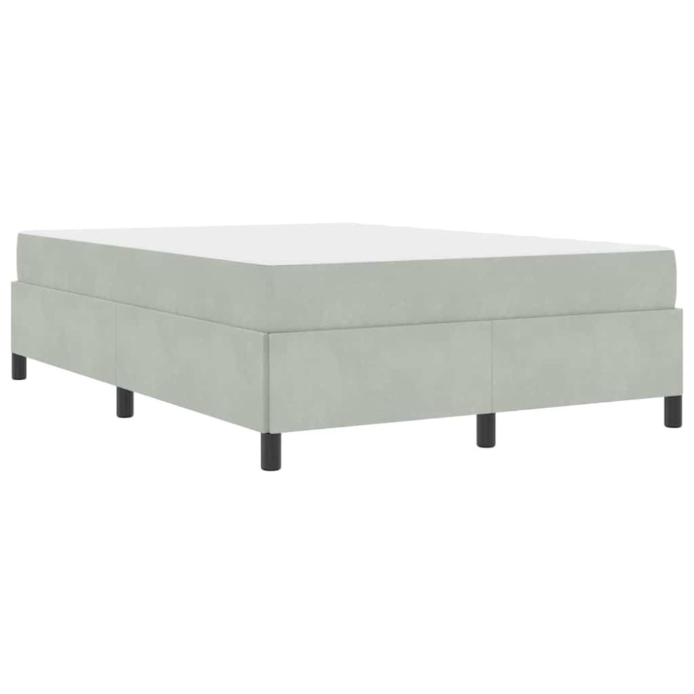 vidaXL Cadru de pat Altele Alb și gri deschis 160 x 200 cm Catifea