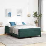 vidaXL Cadru de pat Verde închis, verde și alb 160 x 200 cm Catifea vidaXL Cadru de pat Verde închis, verde și alb 160 x 200 cm Catifea