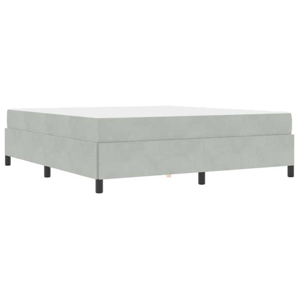 vidaXL Cadru de pat Altele Alb și gri deschis 180 x 200 cm Catifea