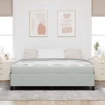 vidaXL Cadru de pat Gri deschis, gri și alb 180 x 200 cm Catifea