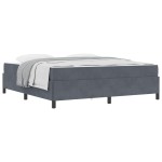 vidaXL Cadru de pat Gri închis, gri și alb 180 x 200 cm Catifea