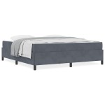 vidaXL Cadru de pat Gri închis, gri și alb 180 x 200 cm Catifea