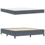 vidaXL Cadru de pat Gri închis, gri și alb 180 x 200 cm Catifea